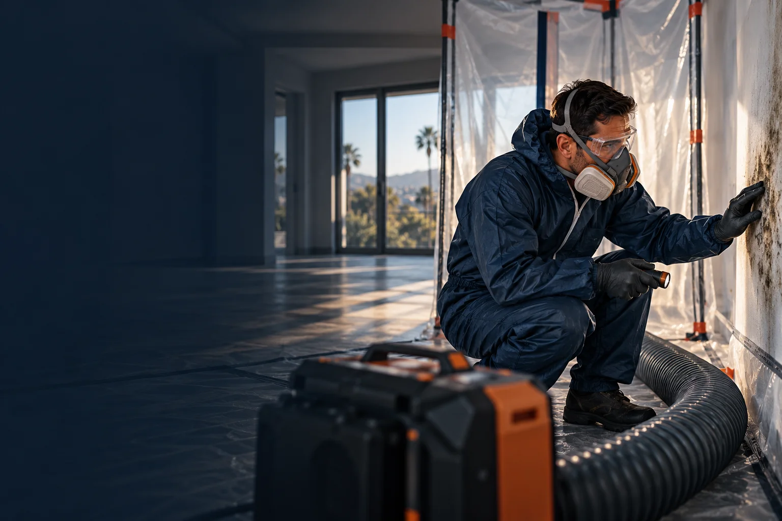Protective equipment and containment during professional property remediation